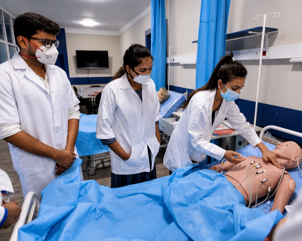 Students Practicing ECG